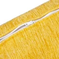 NATACHA.B Coussin Tissu Chiné Déhoussable 60x60cm Denz | Jaune - Jaune -France Coussin et housse de coussin Soldes Boutique 60141547 2