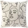 1001KDO POUR LA MAISON Housse De Coussin Visages Abstraits