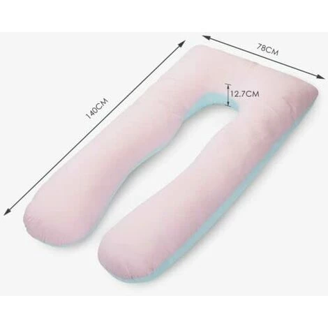 BAMNY Oreiller De Grossesse Oreiller D'allaitement Oreiller De Positionnement Oreiller Pour Dormeur Latéral 140 X 78 Cm Rose 5 BAMNY Oreiller De Grossesse Oreiller D'allaitement Oreiller De Positionnement Oreiller Pour Dormeur Latéral 140 X 78 Cm Rose – Image 5