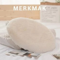 MERKMAK Galette De Chaise Fourrure Artificielle Eponge A Memoire Doux Et Confortable Amovible 40 X 40 Cm