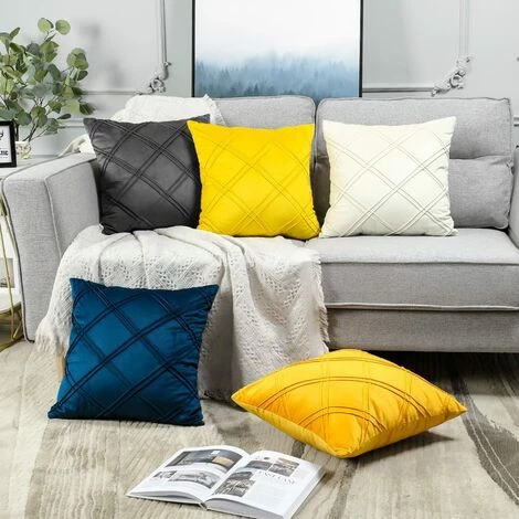 Housse De Coussin 2 Pièces Géométriques Tridimensionnelles Velours Taie D'oreiller 45 X 45 Cm Maison Canapé Chambre Voiture Décoratif (Orange) GrooFoo 4 Housse De Coussin 2 Pièces Géométriques Tridimensionnelles Velours Taie D'oreiller 45 X 45 Cm Maison Canapé Chambre Voiture Décoratif (Orange) GrooFoo – Image 4