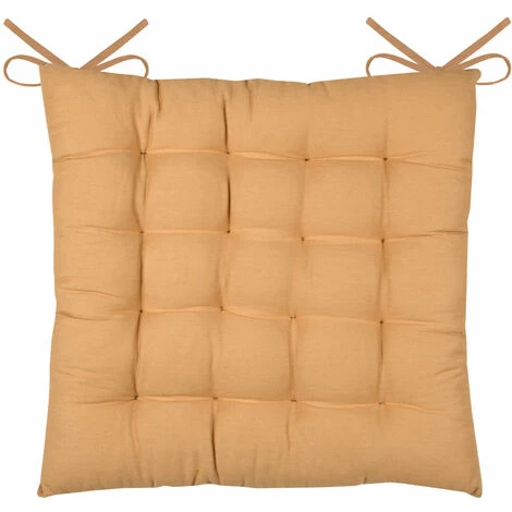 HOMEMAISON Galette De Chaise Unie Et Classique Moutarde 38 X 38 Cm - Moutarde 1 HOMEMAISON Galette De Chaise Unie Et Classique Moutarde 38 X 38 Cm - Moutarde