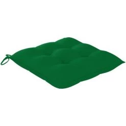 INLIFE Coussins De Chaise 2 Pcs Vert 40x40x7 Cm Tissu -France Coussin et housse de coussin Soldes Boutique 60599641 3