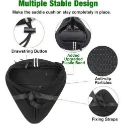 HEGUYEY Housse Selle Velo Confortable - Large Coussin De Siège De Vélo Confortable Rembourrée Couvre Cyclisme Pour Vélo Pour Vélo De Route/Montagne -France Coussin et housse de coussin Soldes Boutique 60657567 4