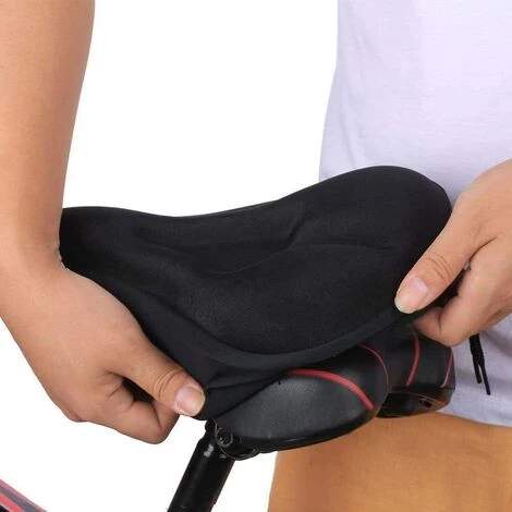 HEGUYEY Housse De Selle De Vélo, Silicone Coussin De Selle De Vélo En Gel Et Confortable Pour VTT De Montagne, Vélo De Route, Pour Hommes Et Femmes 3 HEGUYEY Housse De Selle De Vélo, Silicone Coussin De Selle De Vélo En Gel Et Confortable Pour VTT De Montagne, Vélo De Route, Pour Hommes Et Femmes – Image 3