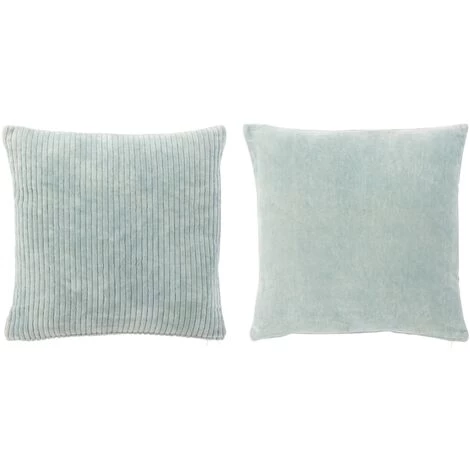 LES TENDANCES Coussin Velours Carré Coton Bleu 2 Pcs Ba 44 X 44 Cm 1 LES TENDANCES Coussin Velours Carré Coton Bleu 2 Pcs Ba 44 X 44 Cm