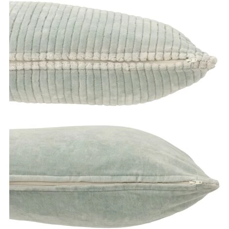 LES TENDANCES Coussin Velours Carré Coton Bleu 2 Pcs Ba 44 X 44 Cm 2 LES TENDANCES Coussin Velours Carré Coton Bleu 2 Pcs Ba 44 X 44 Cm – Image 2