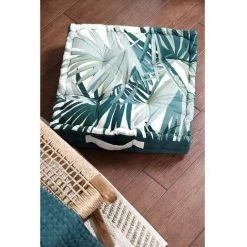 LOVELY CASA Coussin De Sol 45x45 Cm Malanga Coton - Vert -France Coussin et housse de coussin Soldes Boutique 60707563 3