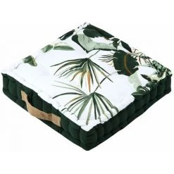 LOVELY CASA Coussin De Sol 45x45 Cm Topiary Coton - Vert