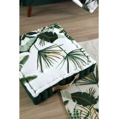 LOVELY CASA Coussin De Sol 45x45 Cm Topiary Coton - Vert -France Coussin et housse de coussin Soldes Boutique 60707595 3