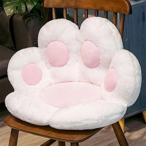 MACARON Coussin De Siège De Patte De Chat, Coussin De Chaise Portable Pour Canapé Chaise De Bureau En Peluche Paresseux Conçu Pour La Maison, Chaude Et Douce Soulage Les Douleurs (Blanc,70 * 60cm) LO-Ron 1 MACARON Coussin De Siège De Patte De Chat, Coussin De Chaise Portable Pour Canapé Chaise De Bureau En Peluche Paresseux Conçu Pour La Maison, Chaude Et Douce Soulage Les Douleurs (Blanc,70 * 60cm) LO-Ron