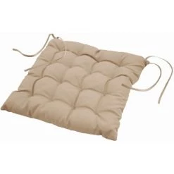 1001KDO POUR LA MAISON Coussin De Chaise Assise Matelassé 40 X 40 Cm Lin