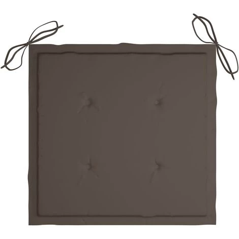 FIMEI Coussins De Chaise De Jardin 4 Pcs Taupe 50x50x3 Cm Tissu 2 FIMEI Coussins De Chaise De Jardin 4 Pcs Taupe 50x50x3 Cm Tissu – Image 2