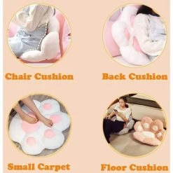 EINEMGELD Joli Coussin, Canapé Paresseux Canapé Paresseux Griffe De Chat, Coussin De Chaise De Bureau, Tapis De Sol, Coussin De Chaise De Bureau Griffe D'ours, Convient Pour Salle à Manger, Chambre, Chaise De Bureau Ou Canapé (blanc) -France Coussin et housse de coussin Soldes Boutique 61084156 3