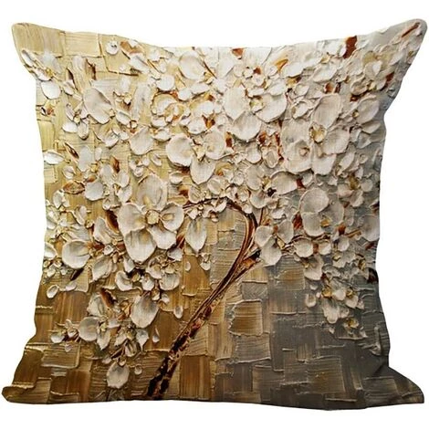 BEARSU Housse De Coussin Fleur Arbres Motif Taie D'oreiller Pour Canapé Maison Salon Chambre Décoration D'intérieur, 45x45cm, Ensemble De 2 Pièces(Café Fleur) 2 BEARSU Housse De Coussin Fleur Arbres Motif Taie D'oreiller Pour Canapé Maison Salon Chambre Décoration D'intérieur, 45x45cm, Ensemble De 2 Pièces(Café Fleur) – Image 2