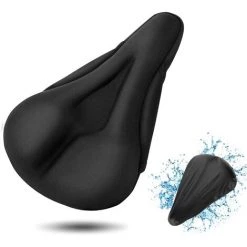 ALMI Vélo Selle Housse, Couvre Selle Gel, Housse De Selle De Vélo, Coussin De Selle Pour Vélo En Silicone, Housse Selle Respirant Et Confortable Avec Couverture Étanche, Montagne, Vélo De Route