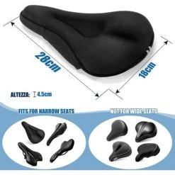 ALMI Vélo Selle Housse, Couvre Selle Gel, Housse De Selle De Vélo, Coussin De Selle Pour Vélo En Silicone, Housse Selle Respirant Et Confortable Avec Couverture Étanche, Montagne, Vélo De Route -France Coussin et housse de coussin Soldes Boutique 61244599 4