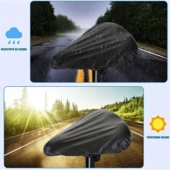 ALMI Vélo Selle Housse, Couvre Selle Gel, Housse De Selle De Vélo, Coussin De Selle Pour Vélo En Silicone, Housse Selle Respirant Et Confortable Avec Couverture Étanche, Montagne, Vélo De Route -France Coussin et housse de coussin Soldes Boutique 61244599 5