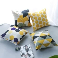 SLBRILLèRE Housse De Coussin Plante Feuilles Géométrique Motif Taie D'oreiller Pour Canapé Maison Salon Chambre Décoration D'intérieur, 45x45cm, Ensemble De 4 Pièces(Géométrie Et Feuille) 8 SLBRILLèRE Housse De Coussin Plante Feuilles Géométrique Motif Taie D'oreiller Pour Canapé Maison Salon Chambre Décoration D'intérieur, 45x45cm, Ensemble De 4 Pièces(Géométrie Et Feuille) -France Coussin et housse de coussin Soldes Boutique 61302708 4