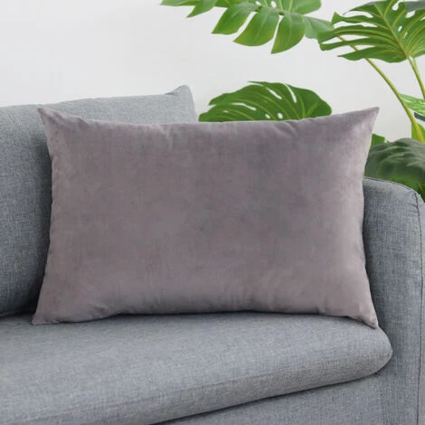LITZEE Housse De Coussin, Lot De 2, Housses De Coussin Décoratives Carrées En Velours Doux Solide, Housses De Coussin Euro Pour Ferme, Canapé, Intérieur Et Extérieur, 60*80cm,Gris 4 LITZEE Housse De Coussin, Lot De 2, Housses De Coussin Décoratives Carrées En Velours Doux Solide, Housses De Coussin Euro Pour Ferme, Canapé, Intérieur Et Extérieur, 60*80cm,Gris – Image 4
