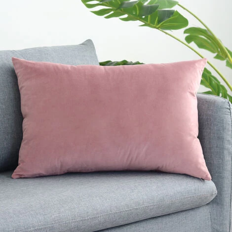 LITZEE Housse De Coussin, Lot De 2, Housses De Coussin Décoratives Carrées En Velours Doux Solide, Housses De Coussin Euro Pour Ferme, Canapé, Intérieur Et Extérieur, 40 X 60 Cm,Rose 4 LITZEE Housse De Coussin, Lot De 2, Housses De Coussin Décoratives Carrées En Velours Doux Solide, Housses De Coussin Euro Pour Ferme, Canapé, Intérieur Et Extérieur, 40 X 60 Cm,Rose – Image 4