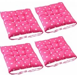 GETLITOOL 4 Pièces Carré Plus épais Coussins Chaise Coussin De Siège Salle à Manger Jardin Cuisine école