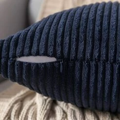 LYCXAMES Housse De Coussin En Velours Décoratif Taie D'oreiller Douce Sofa Salon Canapé Lot De 2 45x45cm Marine Blau -France Coussin et housse de coussin Soldes Boutique 61437663 3