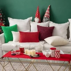 LYCXAMES Lot De 2 Decorative Housse De Coussin En Velours Côtelé Canapé Taie D'oreiller Douce Pour Maison Salon Chambre Lit 45x45cm Blanc 9 LYCXAMES Lot De 2 Decorative Housse De Coussin En Velours Côtelé Canapé Taie D'oreiller Douce Pour Maison Salon Chambre Lit 45x45cm Blanc -France Coussin et housse de coussin Soldes Boutique 61475031 5
