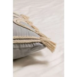 Coussin Carré En Coton (45x45 Cm) Reni SKLUM Coton - Gris Perle -France Coussin et housse de coussin Soldes Boutique 61485340 3