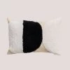 Coussin Rectangulaire En Coton (30x50 Cm) Lennor SKLUM Coton - Blanc - Noir
