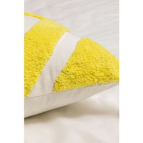 Coussin Carré En Coton (45x45 Cm) Sowyer SKLUM Coton - Jaune 4 Coussin Carré En Coton (45x45 Cm) Sowyer SKLUM Coton - Jaune – Image 4