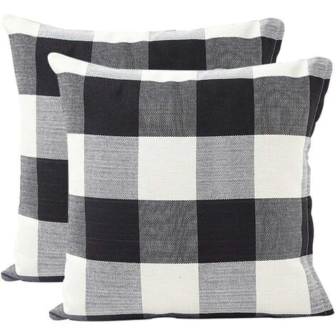 LYCXAMES Housse De Coussin Treillis Géométrique D'oreiller Pour Canapé Maison Salon Chambre Décoration D'intérieur, 45x45cm, Ensemble De 2 Pièces(Noir Blanc|2 Pièces) 1 LYCXAMES Housse De Coussin Treillis Géométrique D'oreiller Pour Canapé Maison Salon Chambre Décoration D'intérieur, 45x45cm, Ensemble De 2 Pièces(Noir Blanc|2 Pièces)