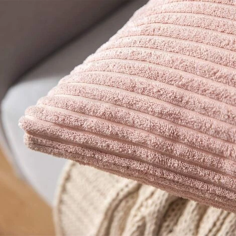 LYCXAMES Lot De 2 Decorative Housse De Coussin En Velours Côtelé Canapé Taie D'oreiller Douce Pour Maison Salon Chambre 45x45cm Rose 2 LYCXAMES Lot De 2 Decorative Housse De Coussin En Velours Côtelé Canapé Taie D'oreiller Douce Pour Maison Salon Chambre 45x45cm Rose – Image 2
