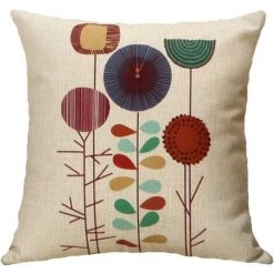 LYCXAMES Lot De 4 Housses De Coussin En Coton Et Lin Motif Plantes Tropicales 45 X 45 Cm -France Coussin et housse de coussin Soldes Boutique 61511745 3