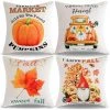ROSIER Housse De Coussin 45x45 Coussin Canapé Coussins Décoratifs Lin Citrouille Automne Récolte Taie D'oreiller Pour Canapé, Lit, Décoration Pour La Maison——VEBTles