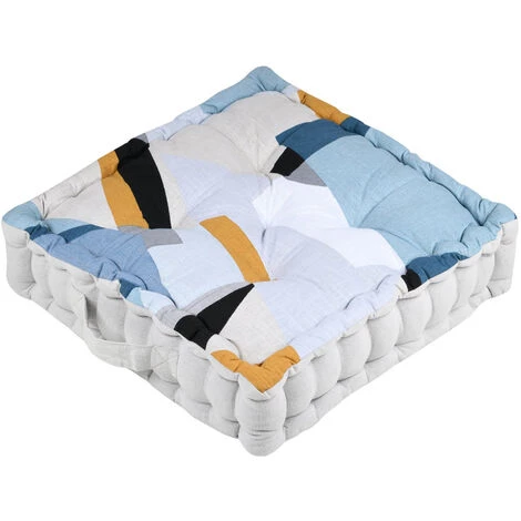 RETRO Collection Quadro Bleu - Coussin Pouf De Sol 1 RETRO Collection Quadro Bleu - Coussin Pouf De Sol