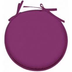 RETRO Galette De Chaise Framboise Ronde En Polyester