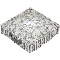 RETRO Coussin De Sol En Coton - Bonnie Ecru