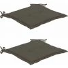 DENUOTOP Coussin Pour Mobilier De Jardin Coussins De Chaise De Jardin 2 Pcs Anthracite 50x50x4 Cm