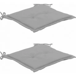 DENUOTOP Coussin Pour Mobilier De Jardin Coussins De Chaise De Jardin 2 Pcs Gris 50x50x4 Cm