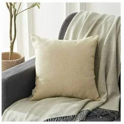 SINCèREETALI Ensemble 4 Pièces Housse De Coussin 45x45 Cm Décoratif Salon Chambre Canapé Housse De Coussin Coton éphédra Gris Bleu Plante Impression -France Coussin et housse de coussin Soldes Boutique 63514996 4