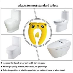 PREMIER Rehausseur RéDucteurs De Toilettes Tampon De Toilette Pliable AntidéRapant En Bas Facile À Transporter Et À Ranger Jaune -France Coussin et housse de coussin Soldes Boutique 63624846 3