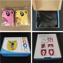 PREMIER Rehausseur RéDucteurs De Toilettes Tampon De Toilette Pliable AntidéRapant En Bas Facile À Transporter Et À Ranger Jaune -France Coussin et housse de coussin Soldes Boutique 63624846 5