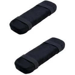 REGALI Coussins D'accoudoir De Chaise Extra épais Coussin De Coude Soulagement De La Pression Chaise De Bureau Accoudoir De Chaise De Jeu Avec Coussinets D'accoudoir En Mousse à Mémoire De Forme Ensemble De 2 Chaises (Noir ， 23,5 * 7,5 * 3 Cm)
