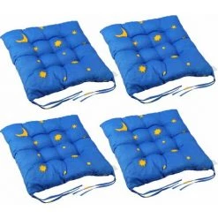 GETLITOOL 4 Pièces Coussins De Siège Carrés Plus épais Coussins Chaise Coussin Intérieur Doux Tapis 35*35cm Coussin De Siège Salle à Manger Jardin Cuisine école