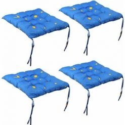 GETLITOOL 4 Pièces Coussins De Siège Carrés Plus épais Coussins Chaise Coussin Intérieur Doux Tapis 35*35cm Coussin De Siège Salle à Manger Jardin Cuisine école -France Coussin et housse de coussin Soldes Boutique 63688264 4