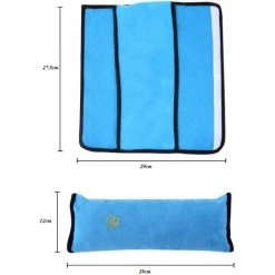 PERLE RARE 2Pcs Siège Enfant Kid Véhicules De Ceinture Harnais D'épaule Auto Voiture Coussin Ceinture De Sécurité Amovible Lavable Et Pratique (gris & Bleu) -France Coussin et housse de coussin Soldes Boutique 63732553 3