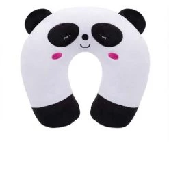 PERLE RARE Oreiller De Voyage Enfant Joli Coussin De Cou, Lavable Coussin De Voyage Oreiller Cervical Doux, Oreiller De Sommeil De Voyage Pour Siège De Voiture Avion (Panda)