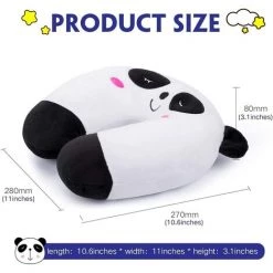 PERLE RARE Oreiller De Voyage Enfant Joli Coussin De Cou, Lavable Coussin De Voyage Oreiller Cervical Doux, Oreiller De Sommeil De Voyage Pour Siège De Voiture Avion (Panda) -France Coussin et housse de coussin Soldes Boutique 63733407 5