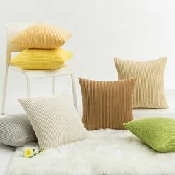 SINCèREETALI Housse De Coussin Déco En Velours C?telé 45 X 45 Cm (non Garnie) -France Coussin et housse de coussin Soldes Boutique 63817342 4